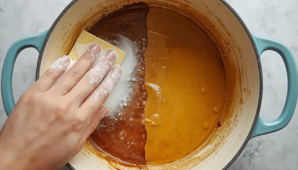 Dutch Oven Cast Iron Cleaning: Honest Premium Review + 2026 Care Guide 10 Cleaning a Stained Dutch Oven