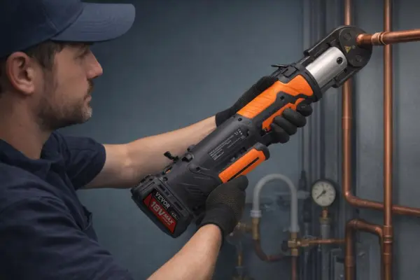Pipe ProPress Tool Review: Is The VEVOR Press Tool Worth It? 18 Plumber working